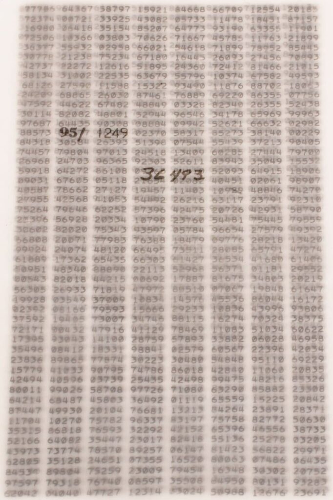 One-time pads (OTPs) used to decrypt coded messages transmitted on numbers stations